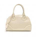 Louis Vuitton Bowling Montaigne PM White Epi Leather Handbag