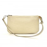 Louis Vuitton Pochette Accessoires White Epi Leather Shoulder Bag