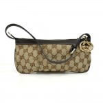 Gucci Beige GG Canvas & Brown Leather Small Shoulder Bag