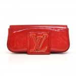 Louis Vuitton Pochette SoBe Red Rouge Grenadine Clutch Bag