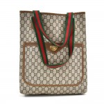 Vintage Gucci Plus Beige GG Plus Coated Canvas Shoulder Tote Bag -Limited