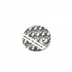Vintage Christian Dior Trotter Black Monogram #2 Logo Round Pin Badge