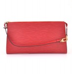 Louis Vuitton Red Epi Leather Pochette Accessories Hand Bag