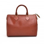 Vintage Louis Vuitton Speedy 25 Kenyan Fawn Brown Epi Leather City Handbag