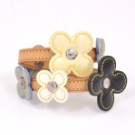 Louis Vuitton Multicolor Vernis Leather Flower Limited 2002 Chocker Bracelet