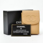 Chanel Beige Caviar Phone Cigarette Case Pouch SS363