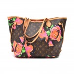 Louis Vuitton Neverfull MM Stephen Sprouse Roses Monogram Canvas Shoulder Tote Bag - 2009 Limited