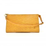 Vintage Louis Vuitton Pochette Accessoires Yellow Epi Leather Handbag
