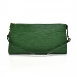 Vintage Louis Vuitton Pochette Accessoires Green Epi Leather Handbag