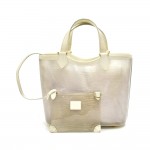 Louis Vuitton White Vinyl Plage Lagoon Mini Beach Tote Handbag