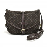 Louis Vuitton Saumur 30 Ebene Brown Monogram Mini Lin Shoulder Bag