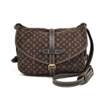 Louis Vuitton Saumur 30 Ebene Brown Monogram Mini Lin Shoulder Bag