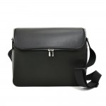Louis Vuitton Taimyr Black Noir Taiga Leather Messenger Bag
