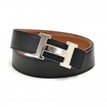 Hermes Constance Black & Brown Reversible Belt 32 mm-Size 75