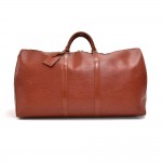 Vintage Louis Vuitton Keepall 60 Kenyan Fawn Brown Epi Leather Travel Bag
