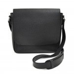 Louis Vuitton Roman PM Ardoise Black Taiga Leather Messenger Bag