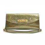 Louis Vuitton Sunset Boulevard Gris Art Deco Light Green Vernis Leather Wallet Shoulder Bag