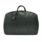 Vintage Louis Vuitton Helanga 1 Poche Green Taiga Garment Travel Bag