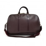 Vintage Louis Vuitton Kendall PM Burgundy Taiga Leather Travel Bag + Strap