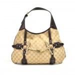 Gucci Bridle Bit 85th Anniversary Edition Beige GG Canvas Hobo Bag