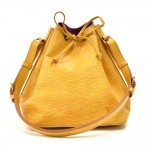 Vintage Louis Vuitton Petit Noe Yellow Epi Leather Shoulder Bag
