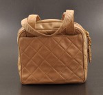 Chanel Quilted Small Handbag In Brown Leather CC A321