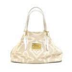 Louis Vuitton Tahitienne Cabas PM Beige Canvas & White Leather Tote Bag