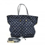 Louis Vuitton Noefull MM Blue Denim Monogram 2Way Bag - 2013 Limited Ed