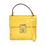 Vintage Louis Vuitton Spring Street Yellow Vernis Leather Handbag