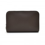 Louis Vuitton Moca Brown Baikal Taiga Leather Clutch Bag
