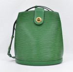 LOUIS VUITTON Cluny Green Epi Leather Shoulder Bag F382