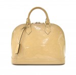 Louis Vuitton Alma Beige Noisette Vernis Leather Handbag