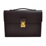 Vintage Louis Vuitton Serviette Laguito Burgundy Taiga Leather Briefcase