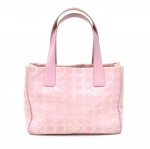 Chanel Travel Line Light Pink Jacquard Nylon Small Tote Bag