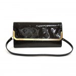 Louis Vuitton Rossmore MM Navy Vernis Leather Wallet Clutch Bag