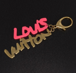 Louis Vuitton Neon Pink & Gold Stephen Sprouse Bag Charm Key Holder