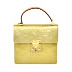 Vintage Louis Vuitton Spring Street Light Gris Vernis Leather Handbag