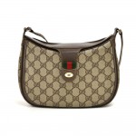 Vintage Gucci Accessory Collection Beige GG Supreme Canvas Crossbody Bag