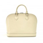 Louis Vuitton Alma White Epi Leather Handbag