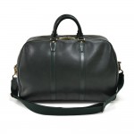 Vintage Louis Vuitton Kendall PM Epicea Deep Green Taiga Leather Travel Bag + Strap