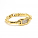 Gucci Gold Plated Bamboo Bracelet Wristwatch-6800L Size 6.5" 16.5cm