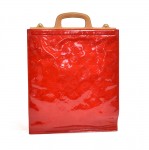 Louis Vuitton Stanton Red Vernis Leather Flat Tote Handbag