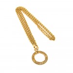 Vintage Chanel Loupe Magnifying Glass Monocle Double Chain Necklace