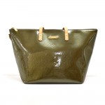 Louis Vuitton Bellevue GM Dark Green Vernis Leather Tote Bag