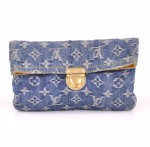 Louis Vuitton Blue Denim Monogram Canvas Clutch Bag