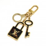 Louis Vuitton Porte Cles Confidence Gold & Tortoise Shell Style Key Holder / Bag Charm
