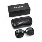 Chanel Oversized Black Ribbon Bow & CC Logo Sunglasses + Case - 5171-A