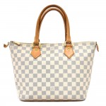 Louis Vuitton Saleya PM White Damier Azur Canvas Handbag