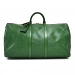 Vintage Louis Vuitton Keepall 55 Green Epi Leather Travel Bag