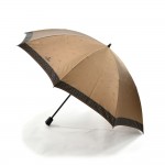 Fendi Shiny Bronze FF Zucca Logo Folding Umbrella